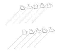 CIYODO 20pcs Heart Shape Wire Clip Memo Holders Iron Table Card Photo Clamp Floral Picks for Party Wedding Decoration Chic Design Smooth Finish