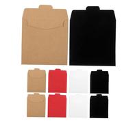 CIYODO 20pcs Kraft Paper CD Sleeves Durable Envelopes for CD DVD Storage Color Options for Easy Organization Red Black White Natural Versatile Media Storage