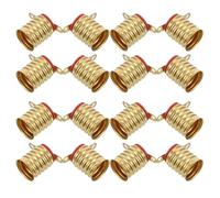 CIYODO 20pcs Mini Screw Base Bulb Socket E10 Lamp Holder Compatible with Tools Copper Material for Student Physics Circuit Experiment