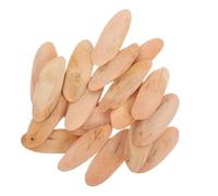 CIYODO 20pcs Oval Wood Slices Rustic Natural Driftwood Wooden Cutouts for DIY Design Aquarium Decoration Beige Home Decoration