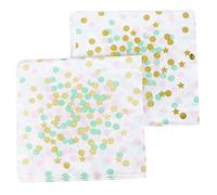 CIYODO 20pcs Printed Napkins with Golden Dots Premium Quality Dinner Napkins for Weddings Birthdays and Parties Highly Absorbent and Chic Design