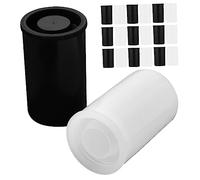 CIYODO 20pcs Reusable Film Canisters and Small Plastic Containers Lids for 35mm Film Camera Storage Black and White Case Set for Photographers and Enthusiasts