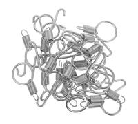 CIYODO 20pcs Small Spring Latch Hooks for Cage Doors Metal Lock for Rabbit and Pet Animal Enclosures Quick-install Secure Fixing Clips to Prevent Escape and Reinforce Cage Stability