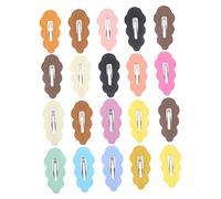 CIYODO 20pcs Snap Hair Clips for Women Lightweight Hair Barrettes for Thin Candy Color Gradient and Stylish for Everyday and Costume Use