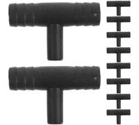 CIYODO 20pcs Water Tubing Splitter for Garden Hose and Pond Pump, Black Pp Material, Seamless Connection T Joint Adapter, for Garden Water Feature Installation and Irrigation System