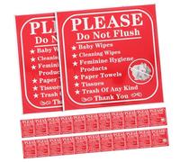 CIYODO 24pcs Do Not Flush Stickers for Bathroom Toilet Warning Label Preventing Blockages Understand Toilet Paper Only Reminder Maintenance Replacement Suitable for Residential and