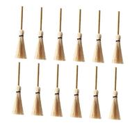 CIYODO 24PCS Miniature White House Brooms Creative Dollhouse Decorations Handcrafted Ornaments for Graduation Project Accessories