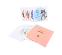 CIYODO 24pcs Newborn Plaque Milestone Stickers Holiday Boy Girl Month Stickers for Scrapbooking