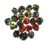 CIYODO 25pcs Interactive Crinkle Cat Toys Paper Ball Cat Chew Toy Pet Sensory for