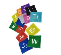 CIYODO 26 Pieces Alphabet Bean Bags Tossing Game Set for, Educational English Letter Learning 26 Letters, Color Random, Suitable for Preschool and Classroom Activities Random Color