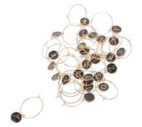 CIYODO 26pcs Decorative Alphabet Wine Glass Charms Alloy Markers for Parties Reusable Stemware Drink Identifiers for Identification and Elegant Table Decoration