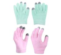 CIYODO 2pairs Beauty Care Gloves with Touch Screen Fingers, Gel Hand Masks, Portable and Lightweight, Suitable for Night Use