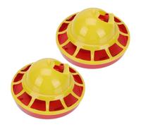 CIYODO 2pcs Automatic Chick Feeder and Waterer for Poultry, Plastic Hanging Chicken Feeders Suitable for Brooding and Incubators, Gravity-fed Poultry Feed Container for Farm and Coop Use