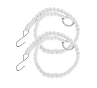 CIYODO 2pcs Beige Cotton Plant Hanger Extender Rope for Small Indoor Hanging Planters with Hooks, Decorative Crochet Plant Basket Suspension for Balcony and Porch Gardening