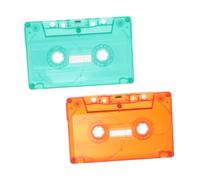 CIYODO 2pcs Blank Cassette Tapes for Recording Vintage Retro Audio Tape Storage Case with Protection DIY Music Creation and Stylish Decor for Music Lovers and Parties