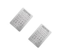 CIYODO 2pcs Braille Alphabet Board with Raised Stainless Steel Dots Numbers Punctuation Educational Tool for Beginners Blind and Visually Impaired Braille Teaching Materials for Literacy
