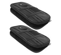 CIYODO 2pcs Car Visor Organizer Over the Visor CD Case for Documents Cards Sunglasses Holder Pen Slot Auto Interior Storage Pouch Compatible with Vehicles