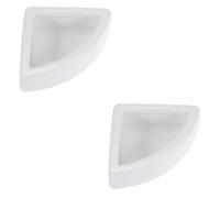CIYODO 2pcs Ceramic Lizard Feeding Bowl White Reptile Food Container for Turtles Geckos and Snakes Non- Design Easy to Clean for Water and Food Storage