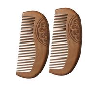 CIYODO 2pcs Chinese Style Wooden Hair Comb Detangler for Women Portable Solid Wood Styling Tool with Traditional Cloud Totem Design Use