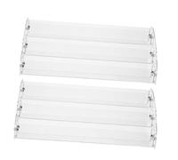 CIYODO 2pcs Clear Nail Polish Display Stand Organizer Rack for Manicure Accessories Transparent Storage Shelf for Dressing Table Compact Design for Easy Access and Stylish Beauty Routine