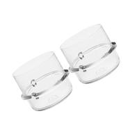 CIYODO 2pcs Clear Plastic Measuring Cup Lid with Spillproof Sealing Cover for Blender Jar Replacement Parts Fit Compact and Leak-Resistant