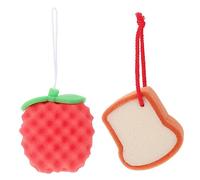CIYODO 2Pcs Colorful Bath Sponge Gentle Exfoliating Back Scrubber for Skin Cleaning Safe and Convenient for Newborn Baths Easy Drying and Storage