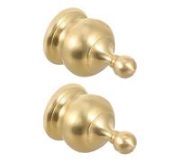 CIYODO 2pcs Copper Crown Lamp Finial for Table Light and Floor Decoration | Minimalist Contemporary Style, Golden Finish, Replacement Knob, Study Room and Bedroom Use, for Shade Holder