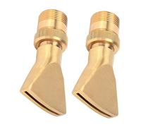 CIYODO 2pcs Copper Fountain Nozzle Fan Shape Spray Heads Threaded Water Sprayers for Landscaping Hotels Public Parks and Garden Fountain Systems