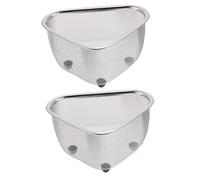 CIYODO 2pcs Corner Sink Drainer Basket Storage Rack Multi-functional Organizer for Sponges and Food Scraps for Space-saving Your Kitchen Sink