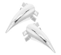 CIYODO 2pcs Devil Horns Barrettes for Women Halloween Hair Accessories Silver Alloy Hair Clips with Realistic 3d Horn Design Strong Hold and Enhanced Comfort for Party and Photoshoot