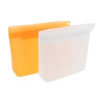 CIYODO 2pcs Dog Treat Holder Silicone Snack Pouch for Outdoor Training Walking Quick Cleaning Distinctive White Orange Design for Pet Food Storage