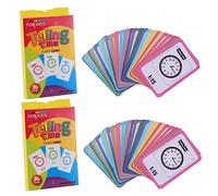 CIYODO 2pcs Educational Telling Clocks for Fun Reading Game for Grade Engaging Visual Learning Safe for Ages for Home Classroom Use