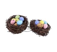 CIYODO 2Pcs Egg Balls for Decorative Nest Photo Props for Egg Decorations and Festive Celebrations