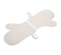 CIYODO 2Pcs Exfoliating Bath Gloves Soft Felt Body Cleaning Mitts for Sauna Spa Comfortable Heat-resistant White Grey Gloves for Dead Skin Removal and Circulation Boost