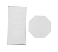 CIYODO 2pcs Eyelash Extension Glass Holders Transparent Gaskets Lightweight Pallets for Beauty Salon Makeup Artist Home Use