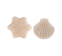 CIYODO 2Pcs Facial Makeup Removal Sponges Biodegradable Exfoliating Pads for Gentle Face Cleansing and Daily Skin Care Natural and Shell Shape Pads for Sensitive Skin