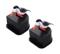 CIYODO 2pcs Funny Bird Toothpick Holder Automatic Press Dispenser with Hygienic Storage Vivid Design for Home and Small Gatherings