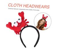 CIYODO 2Pcs Funny Lobster and Crab Headbands Unique Headdresses for Party Seafood Restaurant Employees Red Animal Hairbands