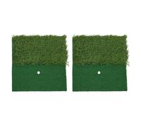 CIYODO 2pcs Golf Practice Mat with Replaceable Turf for Indoor Outdoor Use Portable Artificial Turf Training Pad Enhancing Swing Precision and Muscle Memory for Beginners