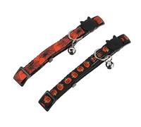 CIYODO 2pcs Halloween Pet Collar Neck Chains for Dogs and Cats Comfortable and Stylish Costume Accessory for Pet Parties Includes Unique Styles