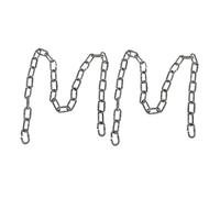 CIYODO 2Pcs Halloween Simulation Iron Chains with Rusty Look Lightweight Plastic Fetters Decoration Props for Costume Parties Haunted House and Halloween Party Supplies