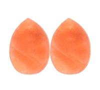 CIYODO 2pcs Hand-carved Himalayan Salt Soap Bars Heart Leaf Shapes Natural Mineral Exfoliating Body Massage Stones for Spa Wellness Skin Care Facial Cleanser and Foot Scrub Tool