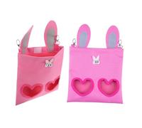 CIYODO 2pcs Hanging Rabbit Hay Feeder Bag for Guinea Pigs Chinchillas Bunnies Durable Food Storage Dispenser Natural Foraging Healthy Eating Habits