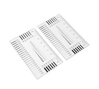 CIYODO 2pcs High Precision Flaw Detection Measurement Ruler Transparent Spot Inspection Tool for Accurate Surface Defect Analysis Versatile Professional Gauge for Engineering and