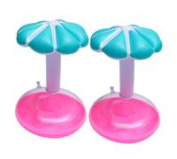 CIYODO 2pcs Inflatable Cup Holder Set for Summer Pool Fun Drink Floats for Includes Random Color Inflator for Beach Parties Hawaiian Luau Events