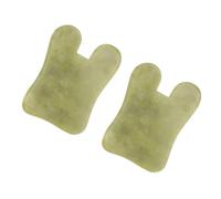 CIYODO 2pcs Jade Scraping Board Treatment Tool Massage Muscle and Face Stones Nature Jade Plate Spa Massaging Scraping Stone Crystal Gua Sha Board