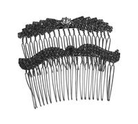 CIYODO 2pcs Lightweight Rhinestone Wedding Hair Comb Secure Bridal Hair Accessories for Updos and Braids Versatile Sparkling Headpiece for Brides and Bridesmaids