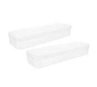CIYODO 2pcs Manicure Tool Holders Storage Boxes Durable Nail Salon Organizers for Professional and Home Use Easy to Clean and Tidy Design High Performance Material White Color