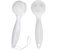 CIYODO 2pcs Manual Silicone Facial Cleansing Brush for Men Lightweight Face Exfoliator Scrubber with Detachable Heads and Long Handles for Body Massage and Deep Skin Cleaning