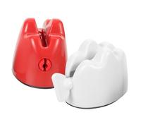 CIYODO 2pcs Manual Toothpaste Squeezer Clips Portable Tube Dispenser for Bathroom Use Compact White and Red Toothpaste Extruders Multipurpose Key Aid for Efficient Squeezing and Travel